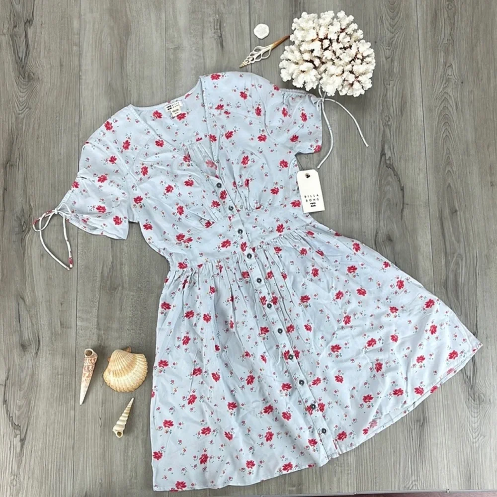 🔆BILLABONG🔆Twirl Twist V-Neck Mini Dress - Picture 3 of 16